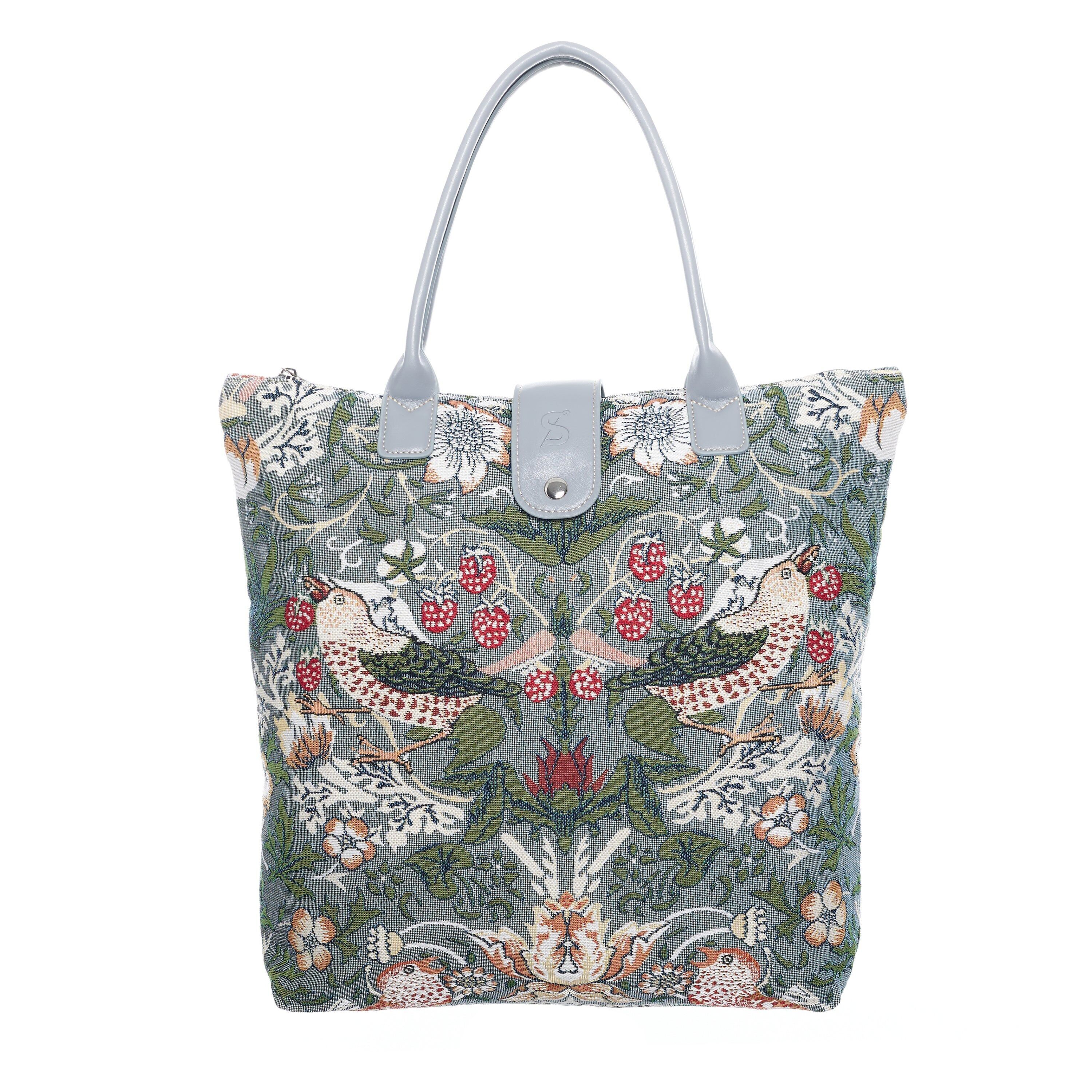 V&A Licensed Strawberry Thief Grey - Borsa pieghevole