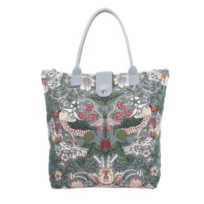 V&A Licensed Strawberry Thief Grey - Folding Bag