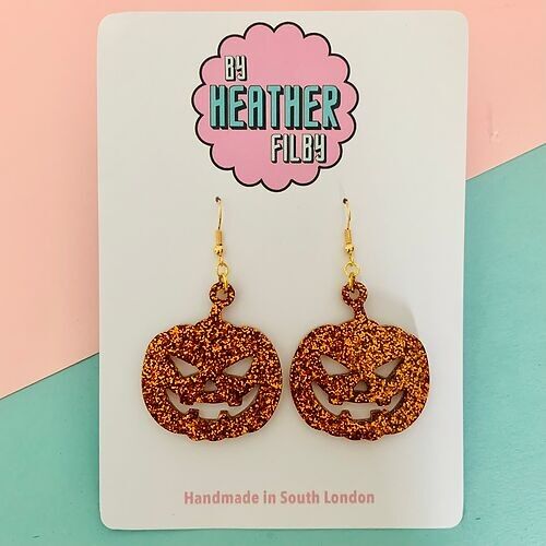 Orange Pumpkin Earrings