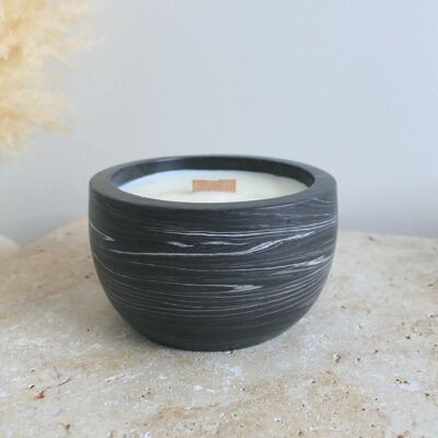 Scented candle in jar - Black marble