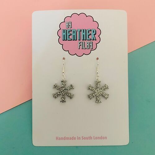 Snowflake Glitter Earrings