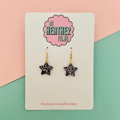 Pendientes Pequeños Estrella Glitter