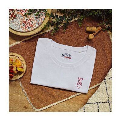 Embroidered t-shirt - King of Hearts