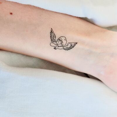sleeping angel temporary tattoo (set of 4)