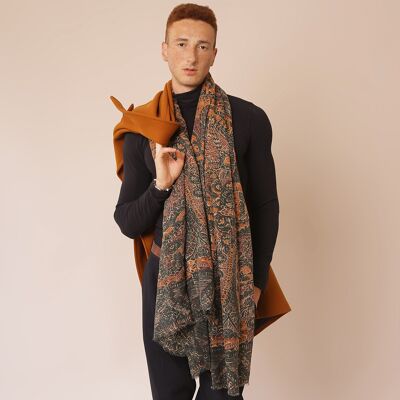 Men's scarf Sacha paprika