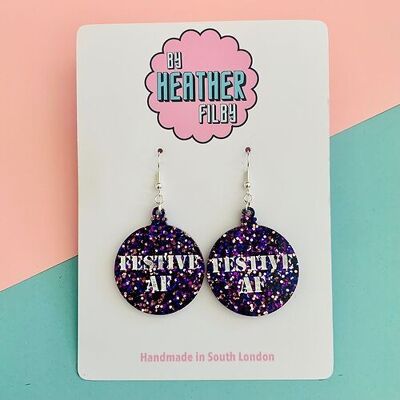 Festive AF Glitter Earrings