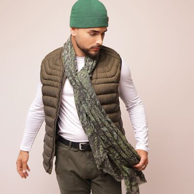 Sacha green scarf for men