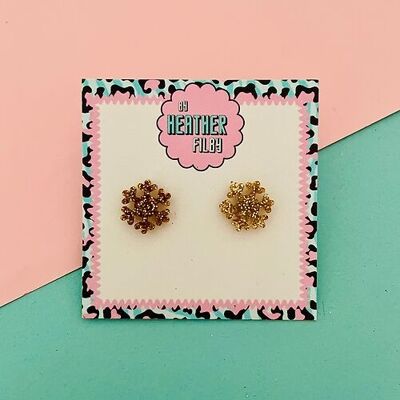 Christmas Snowflake Glitter Studs