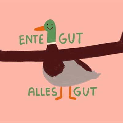 Postkarte - Ente Gut