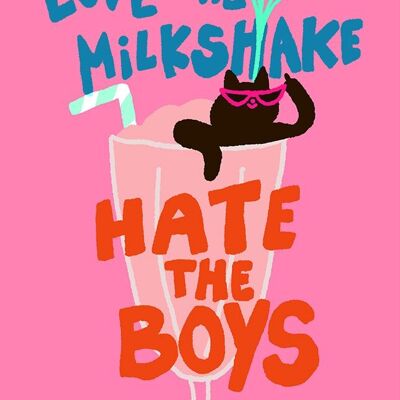 Carte postale - J'adore le Milkshake