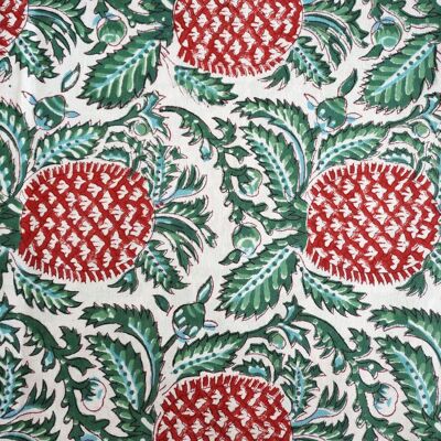 Rectangular cotton tablecloth printed "Pineapple"