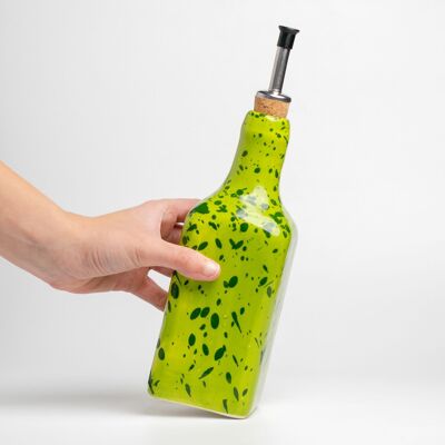 Grande huilier 375ml cadeau anniversaire / MOJITO vert chiné