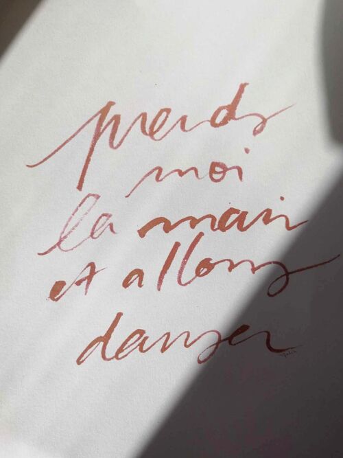 Carte "Prends-moi la main, allons danser"