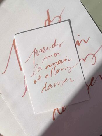 Carte "Prends-moi la main, allons danser" 4