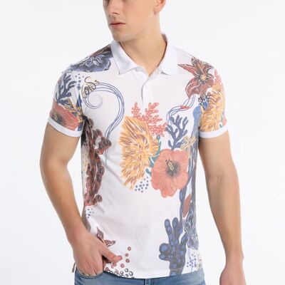 LOIS JEANS – Tropisches Kurzarm-Poloshirt | 123577