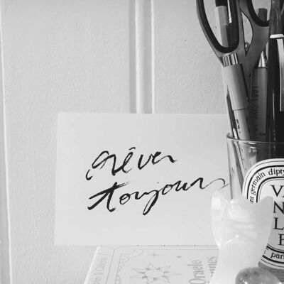 Carta calligrafica "Sogna sempre"