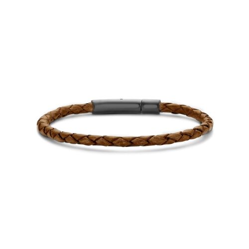 Brown Braided Leather Bracelet