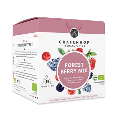 Té Forest Berry Mix, 15 bolsitas piramidales en una caja plegable