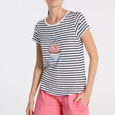 LOIS JEANS - Striped T-Shirt With Graphic | 123731