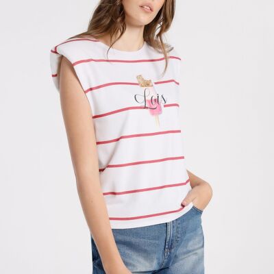 LOIS JEANS – T-Shirt Maxi – Grafik, überschnittene Schultern, Nähte | 123732