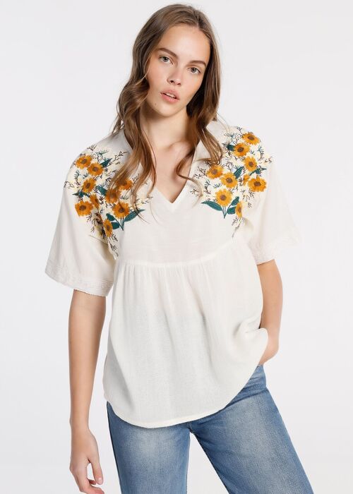 LOIS JEANS - Blouse Embroidered Details | 123743