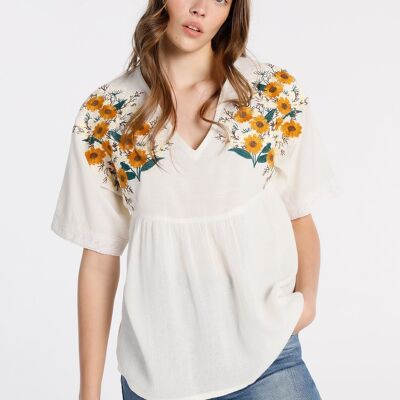 LOIS JEANS - Blouse Embroidered Details | 123743
