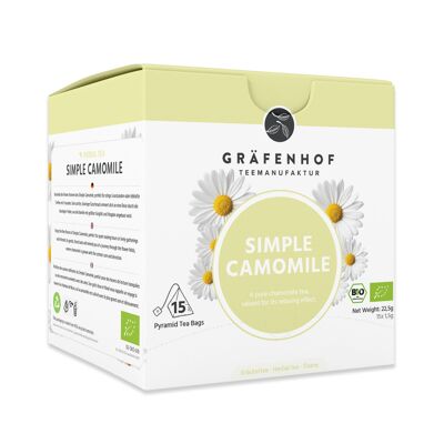Simple Camomile Tea, 15 pyramid bags in a folding box