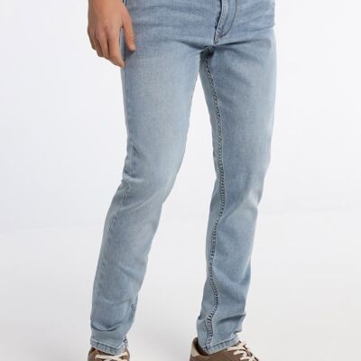 SIX VALVES - Pantalon coupe skinny en denim décoloré | 123801