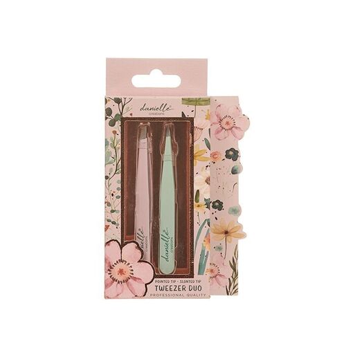 Danielle Painted Floral Tweezer Duo