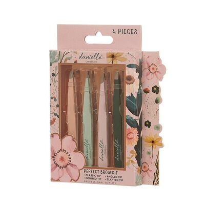 Danielle Painted Floral Tweezer Set