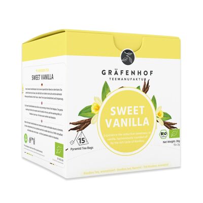 Sweet Vanilla Tee, 15 Pyramidenbeutel in Faltschachtel
