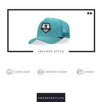 Casquette Tortue Bleu Turquoise 5