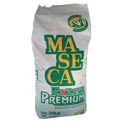 Harina de Maíz Blanca Extra Premium - Cinta azul - Maseca - 20 kg