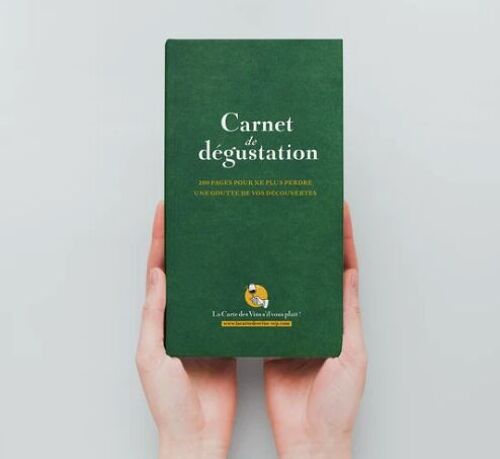 Le Carnet de dégustation de Vin - Vert (200 pages + livre de cave)