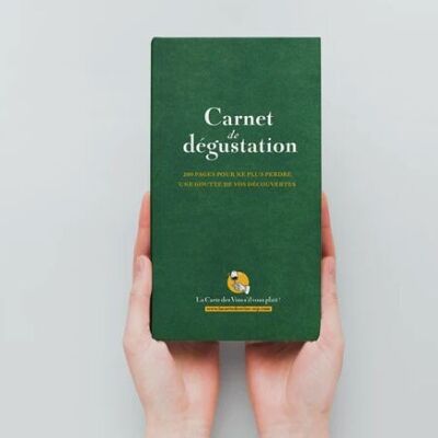 Le Carnet de dégustation de Vin - Vert (200 pages + livre de cave)
