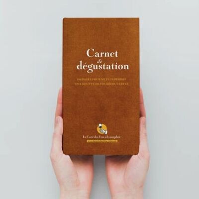 Le Carnet de dégustation de Vin - Marron (200 pages + livre de cave)