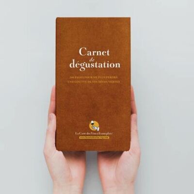 Le Carnet de dégustation de Vin - Marron (200 pages + livre de cave)