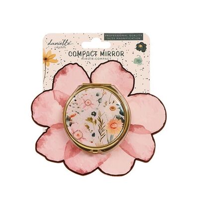 Danielle Painted Floral Compact Mirror