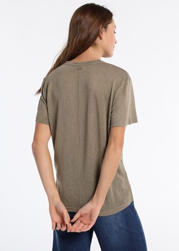 V&LUCCHINO - T-shirt col V en lin | 124004 3