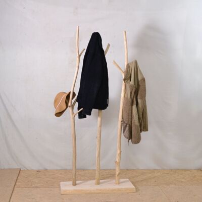 Natural coat rack with pretty branches, natural decor