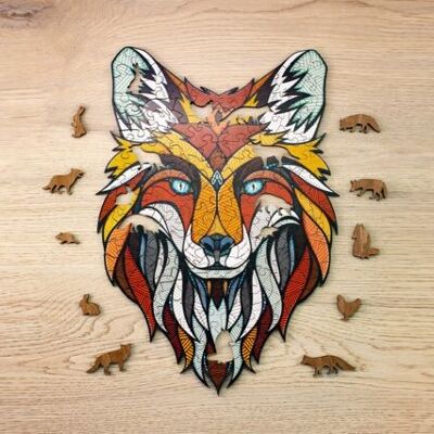 Eco Wood Art Wooden Jigsaw Fox Size L, 1799, 53.5×37.4×0.5cm