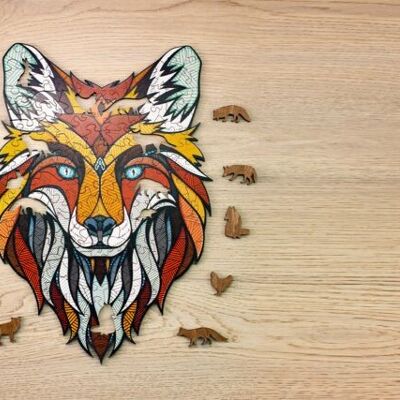 Eco Wood Art Wooden Jigsaw Fox Size L, 1799, 53.5×37.4×0.5cm