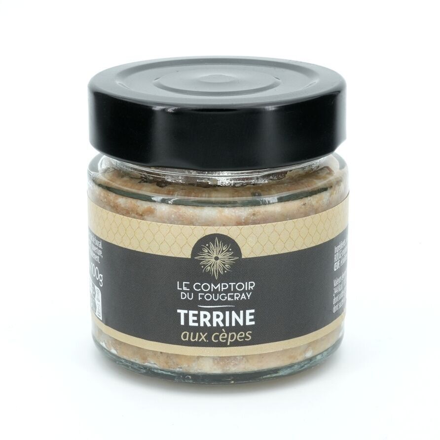 Terrina di maiale Label Rouge con funghi porcini 100g (Le Comptoir du Fougeray)