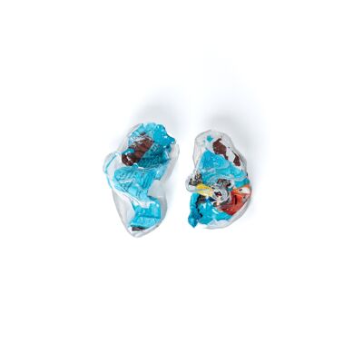 BOUCLES D'OREILLES M&M's BLEUE