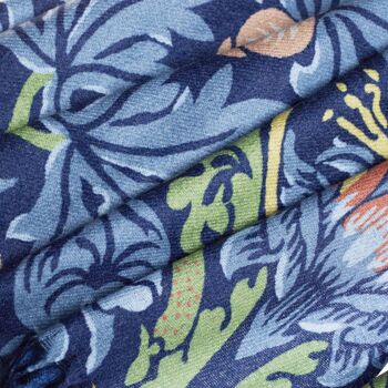 William Morris Strawberry Thief Bleu - Art Pashmina 3