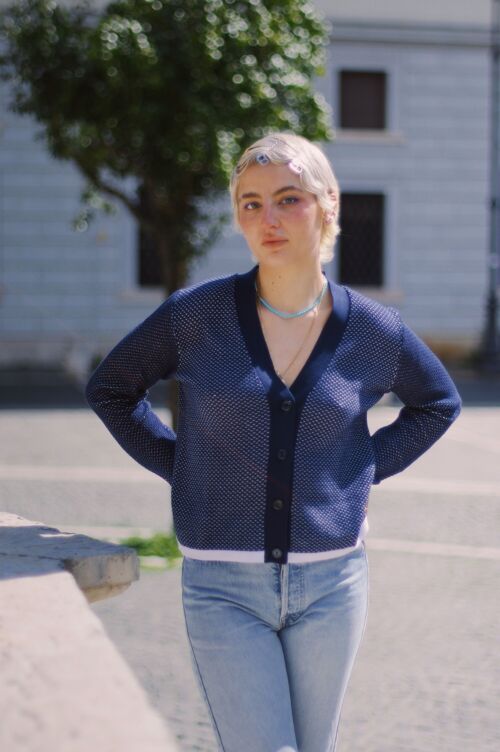 Cardigan traforato in Cotone - Veronica