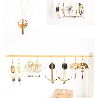 Gold and black jewelry collection COL-63