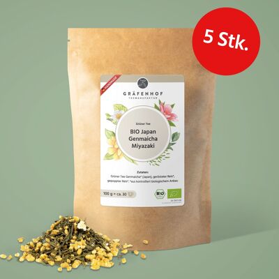 Genmaicha Miyazaki Giappone BIOLOGICO - 5 pz.