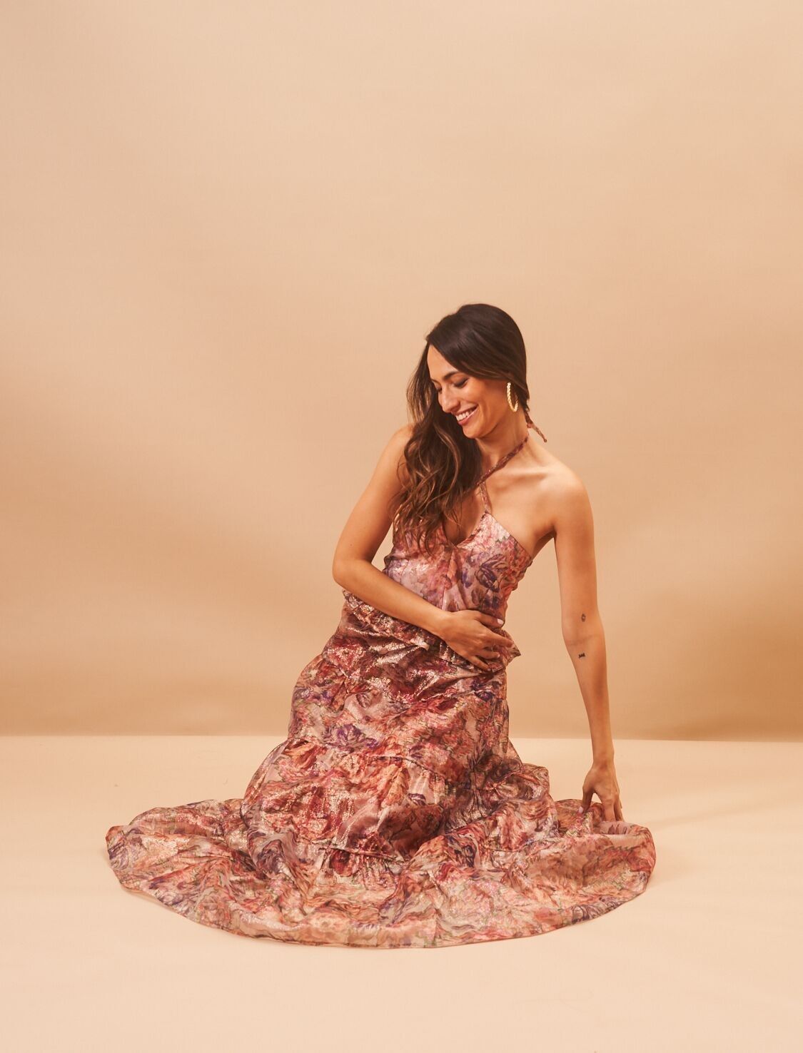 ABITO IN ORGANZA STAMPATA FLORA