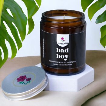 Bougie cire naturelle Bad Boy - épices • bergamote • eucalyptus 4